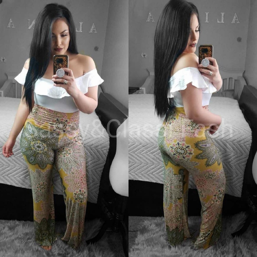 palazzo pants, bell bottoms/wide leg, high rise